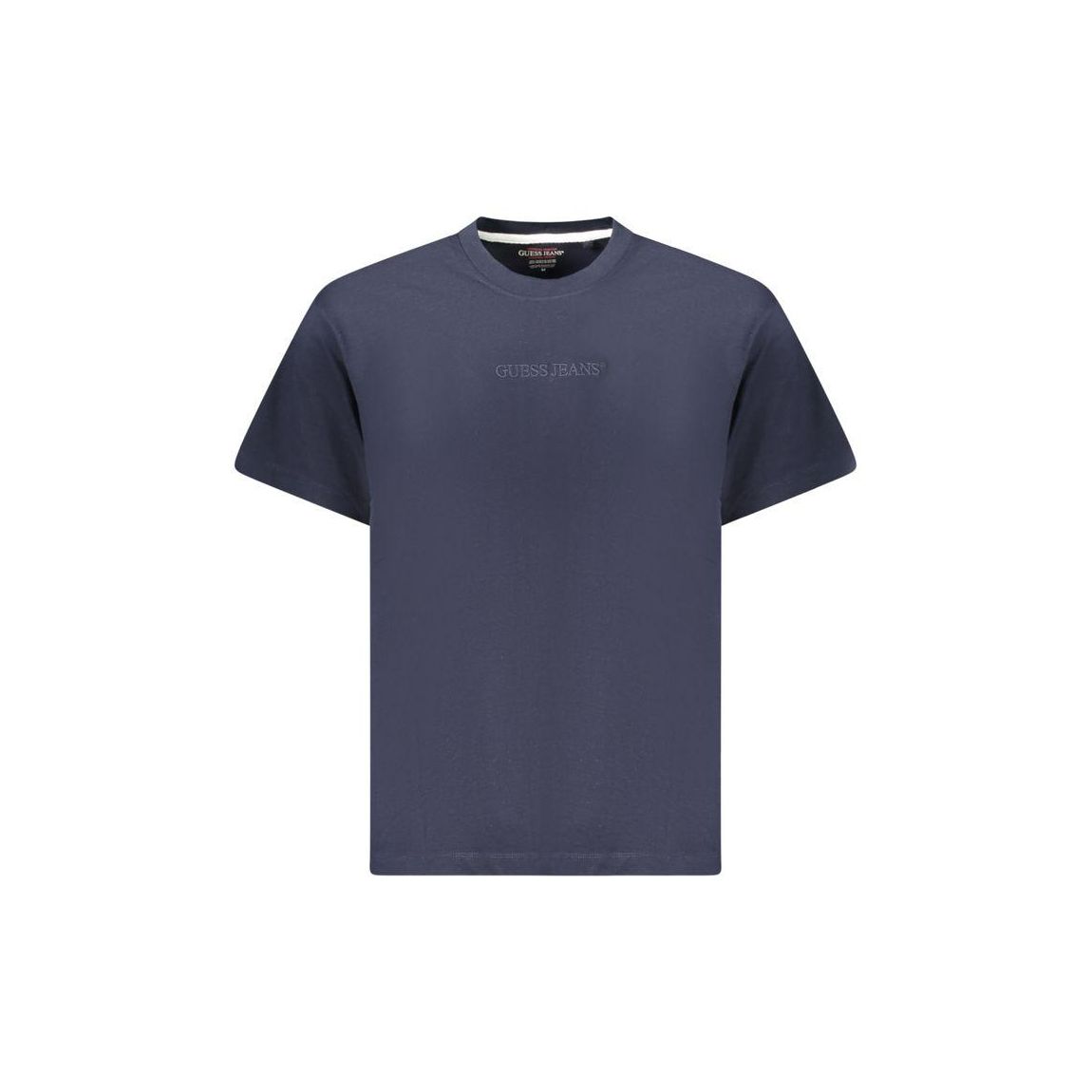 Cotton Oversize Fit Embroidered T-Shirt - Blue main product photo