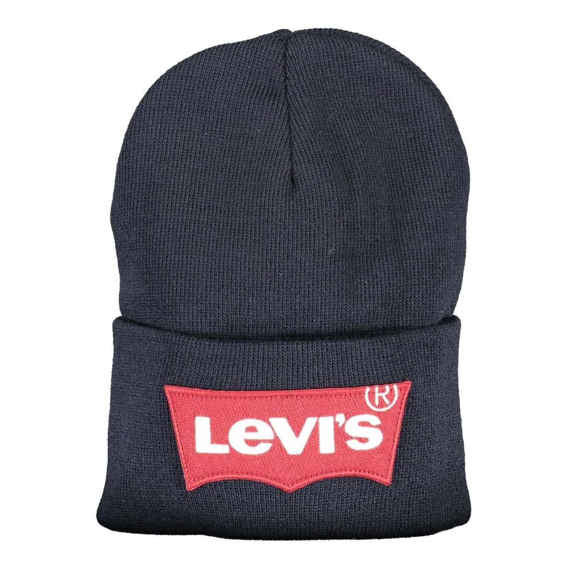 Cuffed Beanie Red Tab Style - Blue Hats main product photo