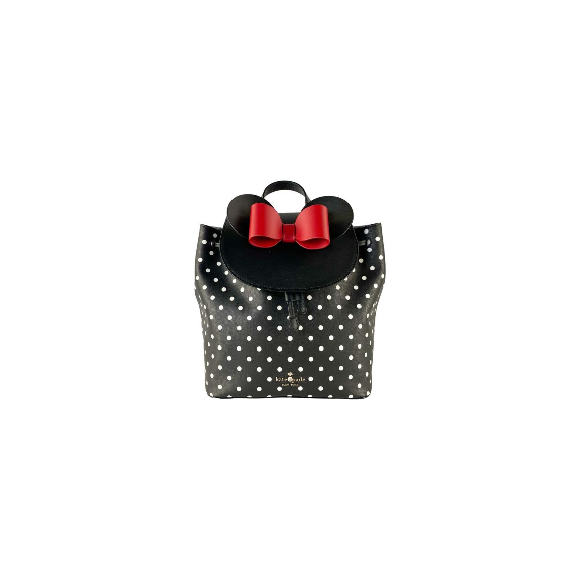 Mini Bow Backpack Polka Dot Style Wo - Black And White. main product photo