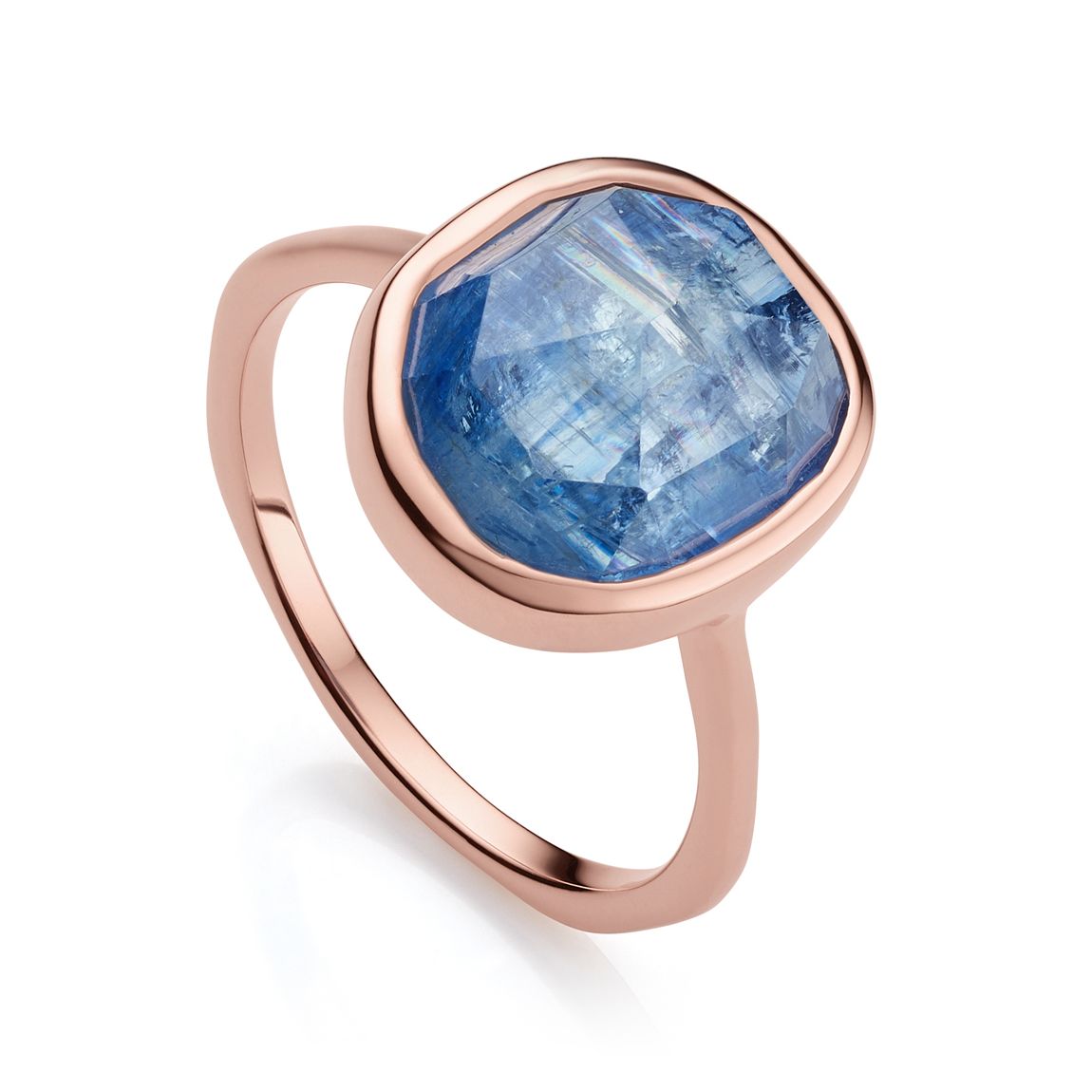 Rose Gold Vermeil Siren Gemstone Medium Ring - Kyanite main product photo