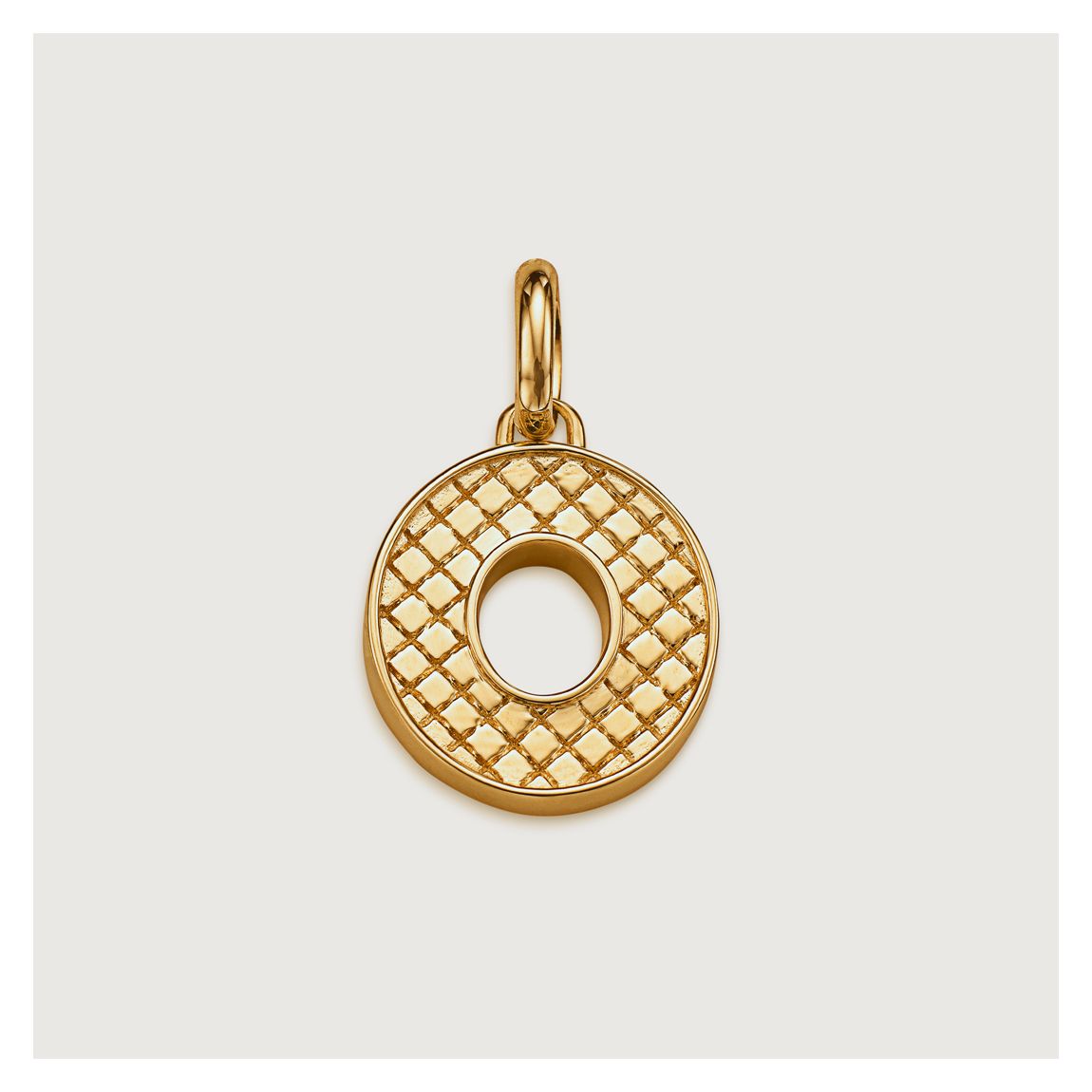 Gold Vermeil Alphabet O Pendant Charm main product photo