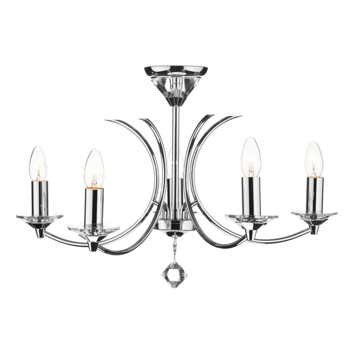 Medusa 5 Light Dual Mount Pendant K9 Crystal Polished Chrome main product photo