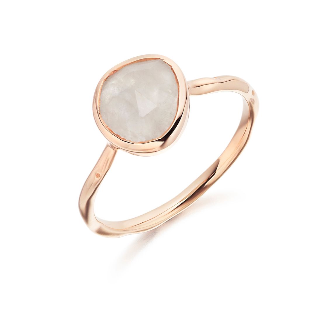 Rose Gold Vermeil Siren Gemstone Ring - Moonstone main product photo