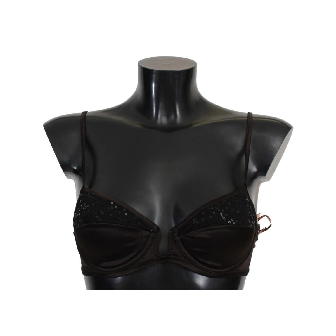 Ermanno Scervino Black Sequin Bra Wo - Brown Underwear main product photo