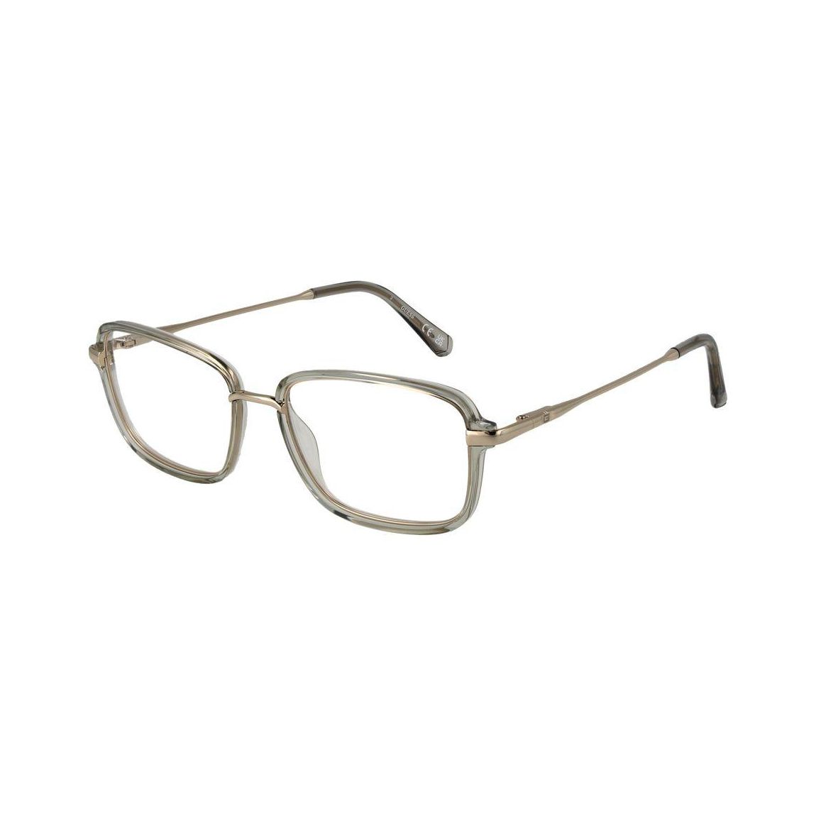 Square Metal Frame Eyeglasses - Gray Frames For main product photo