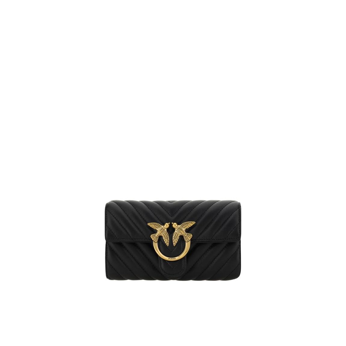Love Birds Wallet Quilted Chain Wo - Black main product photo