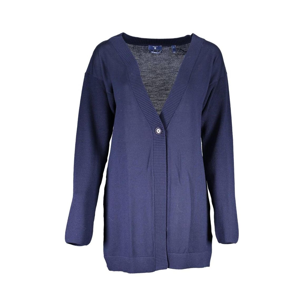 Merino Wool Cardigan VNeck Relaxed Fit Wo - Blue Sweaters main product photo