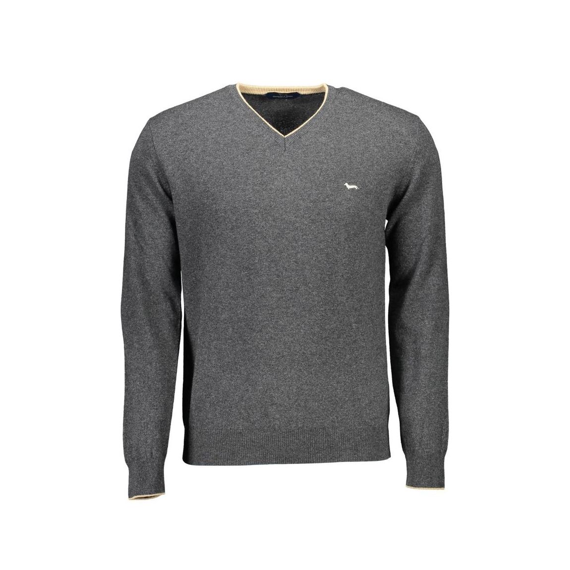 VNeck Jumper Cotton Knitwear - Gray Sweaters main product photo