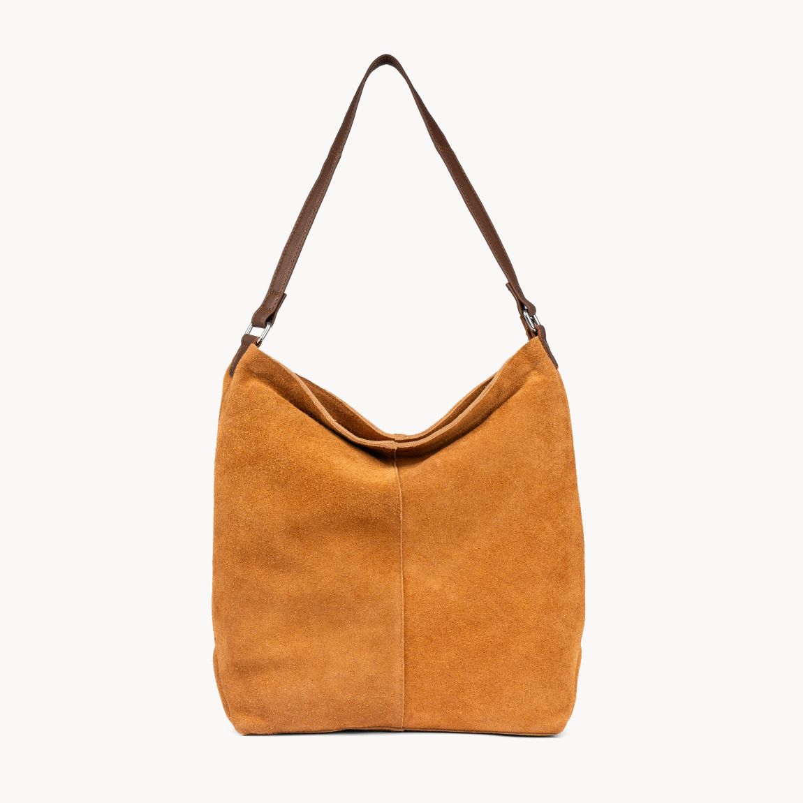 'TINA' Suede Real Leather Unlined Slouchy Shopper Tote Bag main product photo