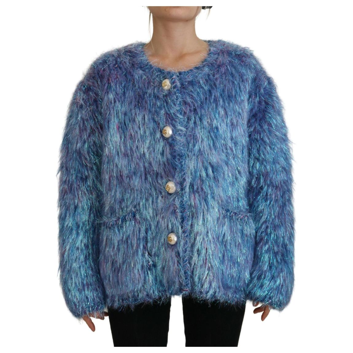 Blue Mélange Metallic Cardigan main product photo