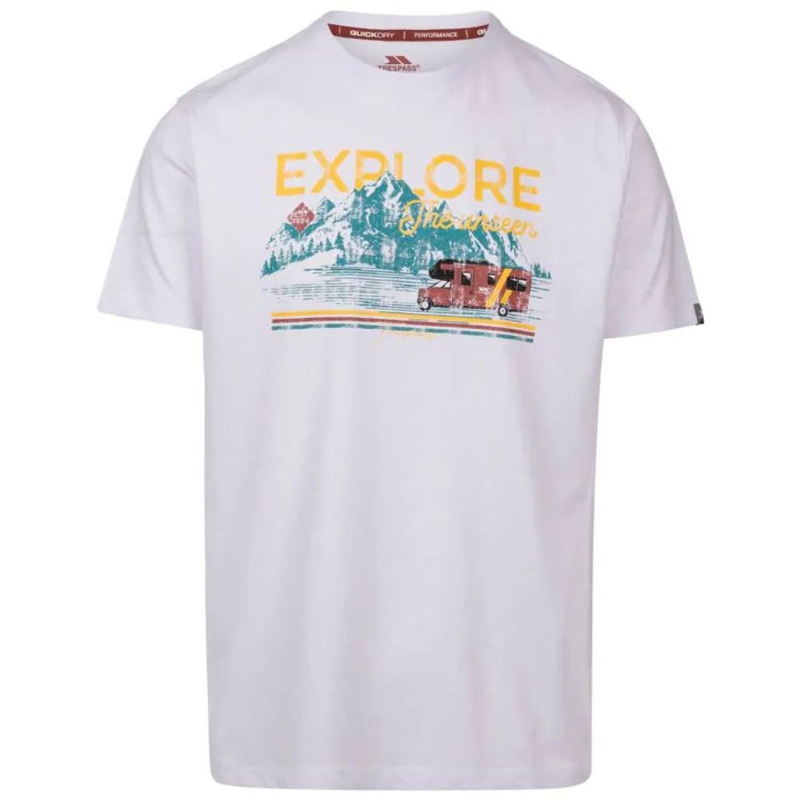Mens Thelon Printed Casual T-Shirt White main product photo