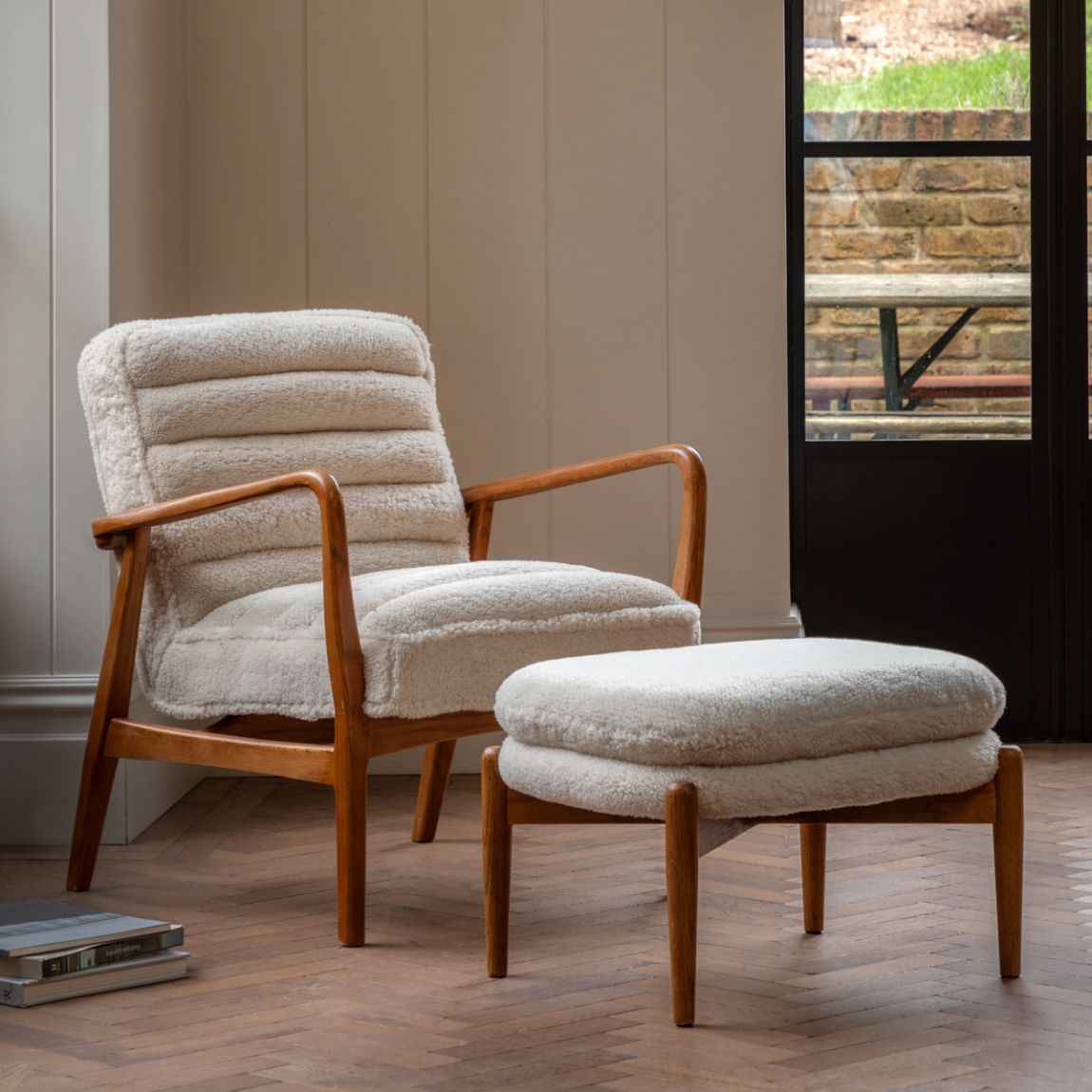 Phoebe Armchair Cream Sheepskin main product photo