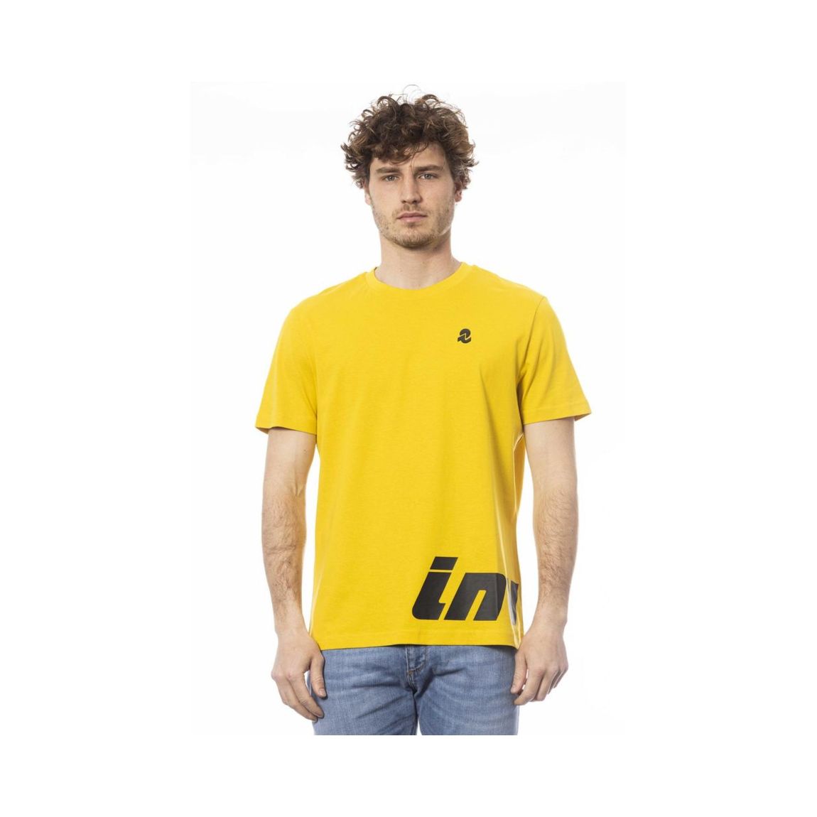 Crew Neck Graphic Tee Short Sleeves - Yellow T-Shirts main product photo