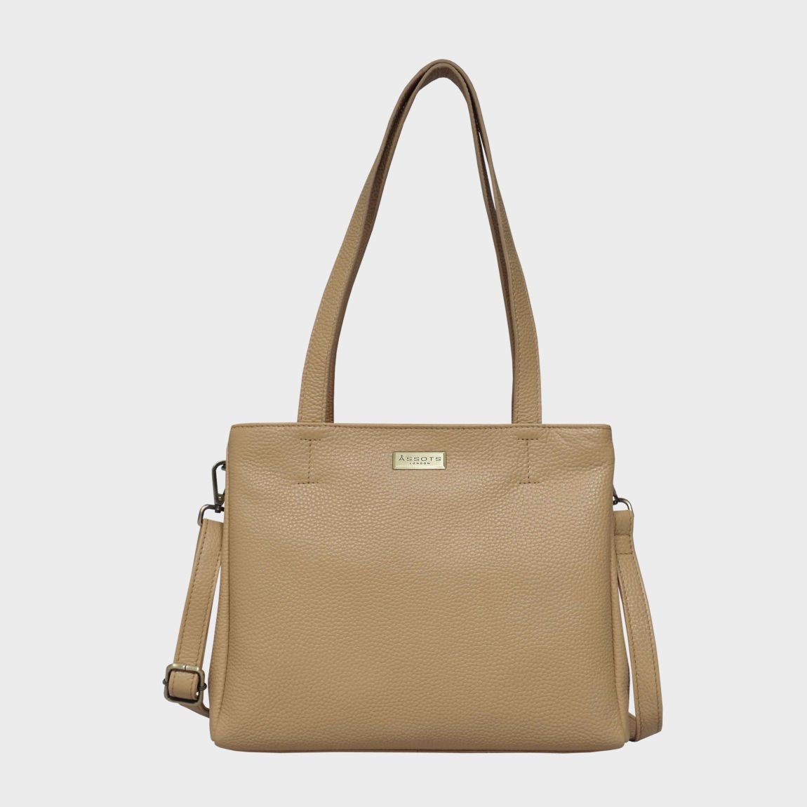 'DEBRA' Pebble Grain Real Leather Crossbody Shoulder Bag main product photo