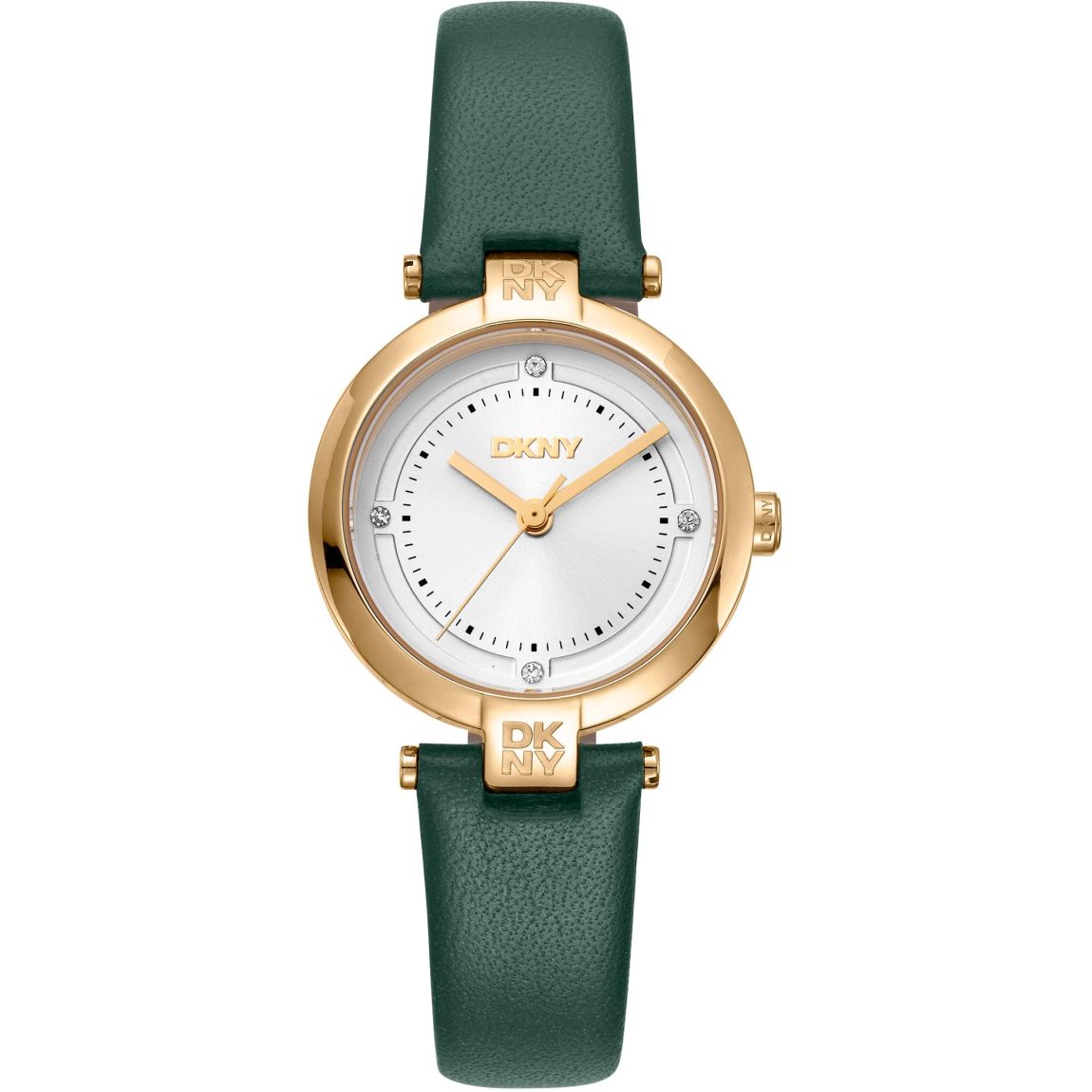 Leather Strap Quartz Analog Watch with Buckle Fastening Wo - Green main product photo