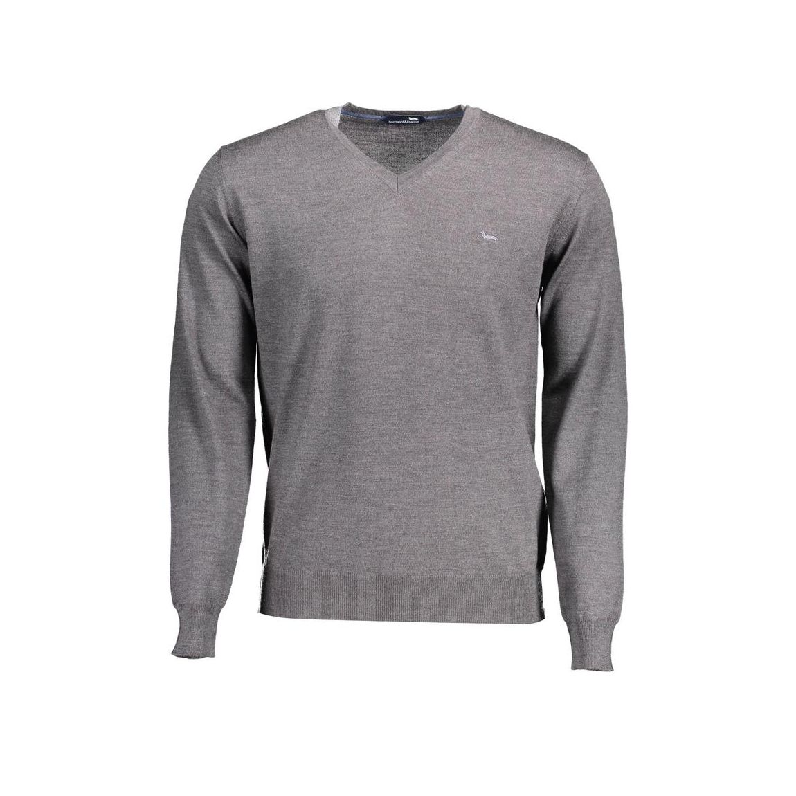 VNeck Merino Wool Sweater HA14820 - Gray main product photo