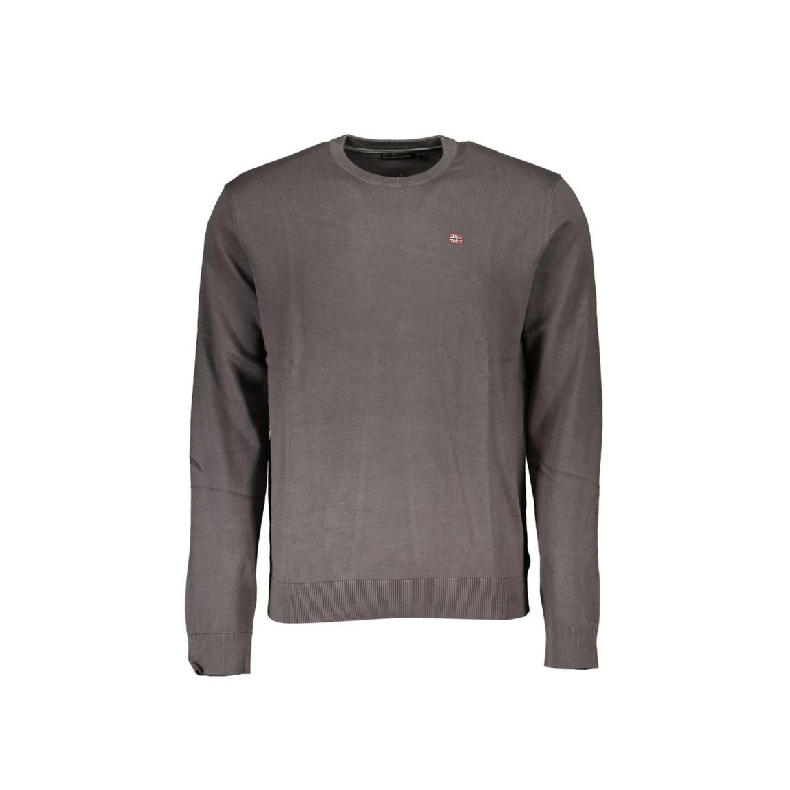 Crew Neck Jumper Cotton Knit - Gray Sweaters main product photo