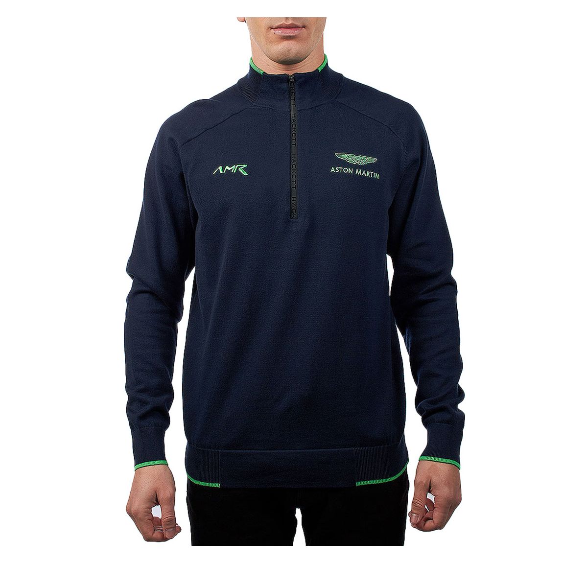 Navy Half Zip Cotton Jumper main product photo