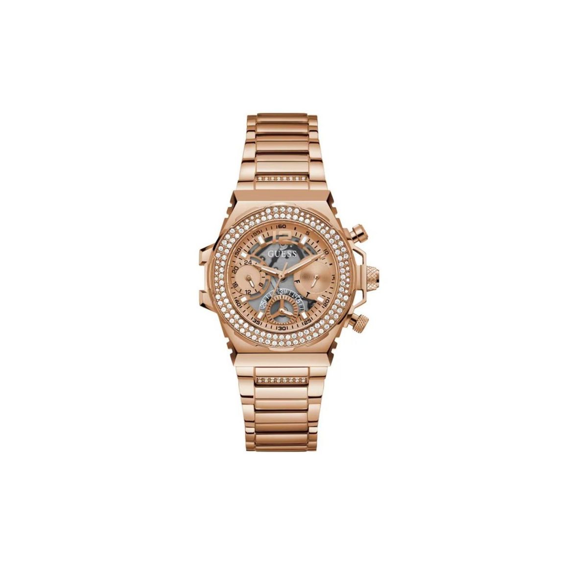 Rose Gold Crystal Accented Watch Wo - Multicolor Watches main product photo