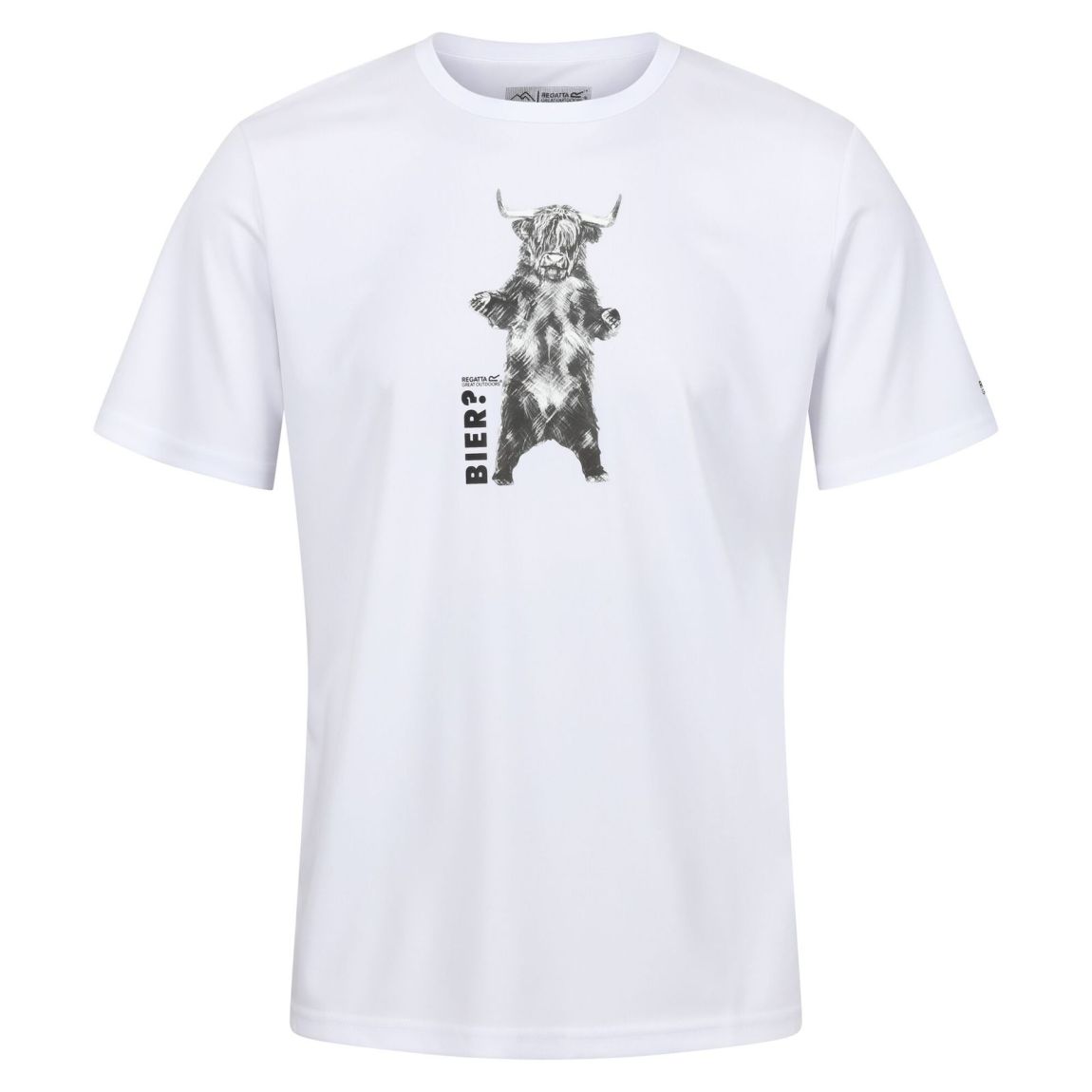 T-Shirt Fingal Slogan III Bier Polyester White main product photo