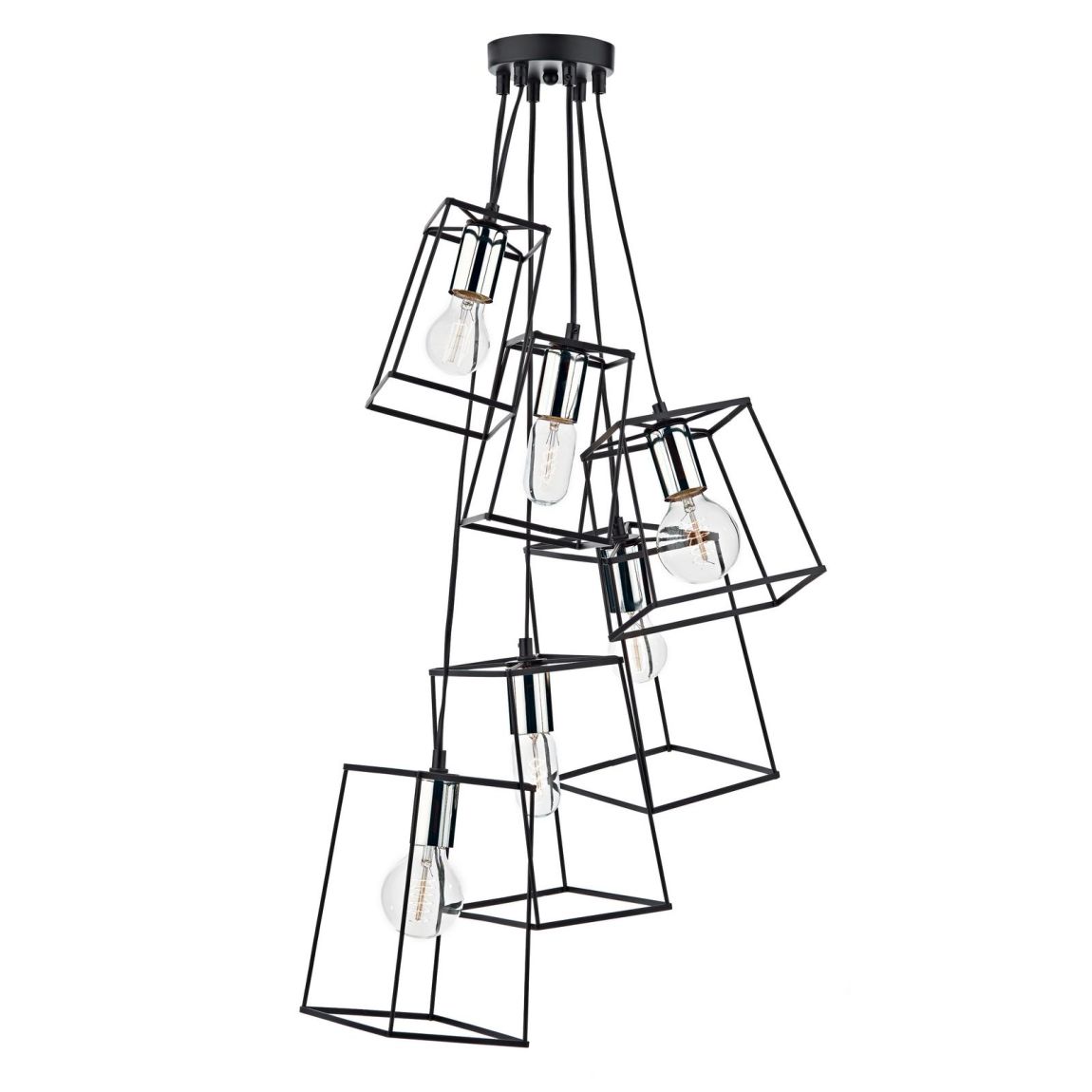 TOWER 6LT CLUSTER PEND BLK / POL CHR main product photo