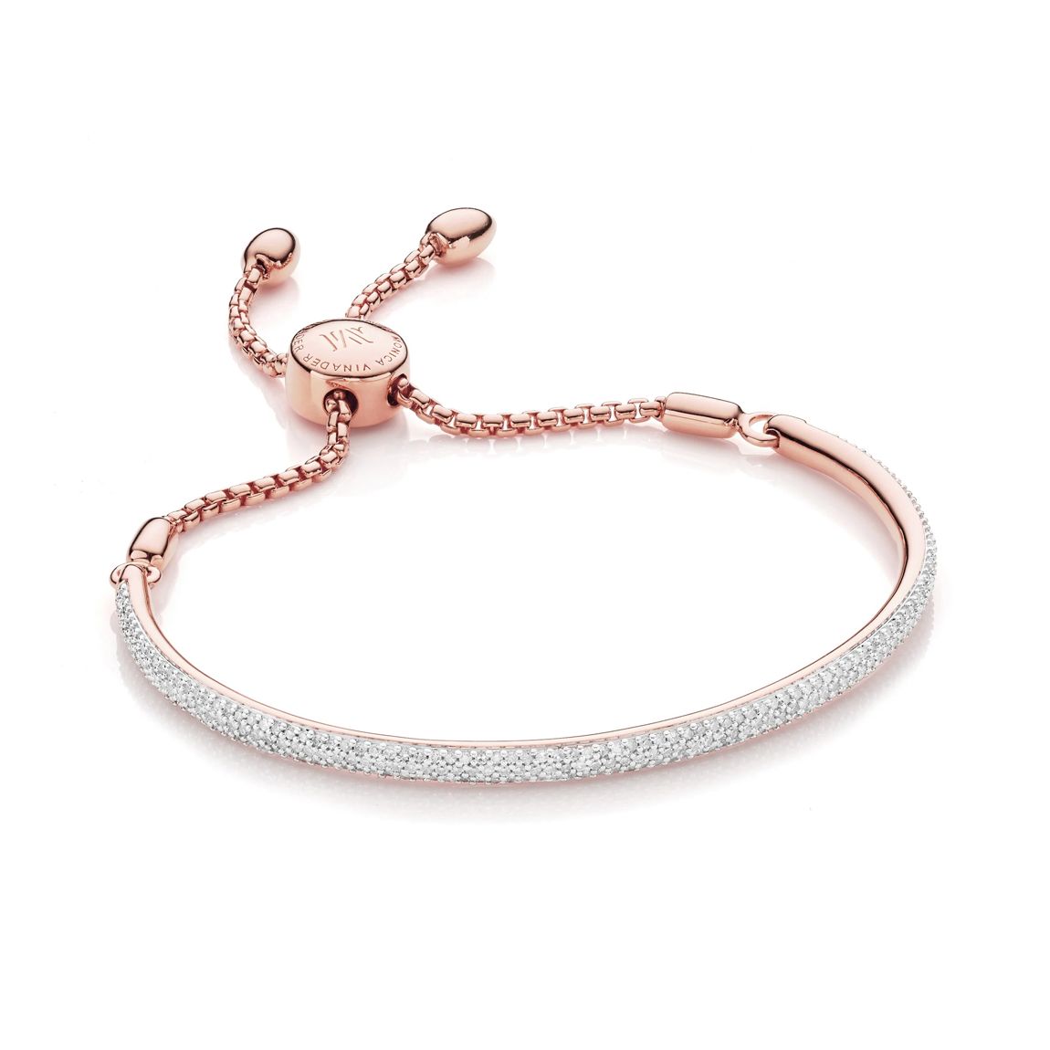 Rose Gold Vermeil Fiji Diamond Bar Bracelet - Diamond main product photo