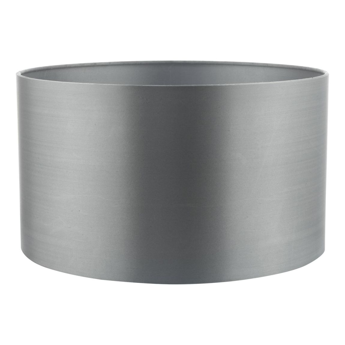 Hilda Grey Faux Silk Drum Shade 40cm main product photo