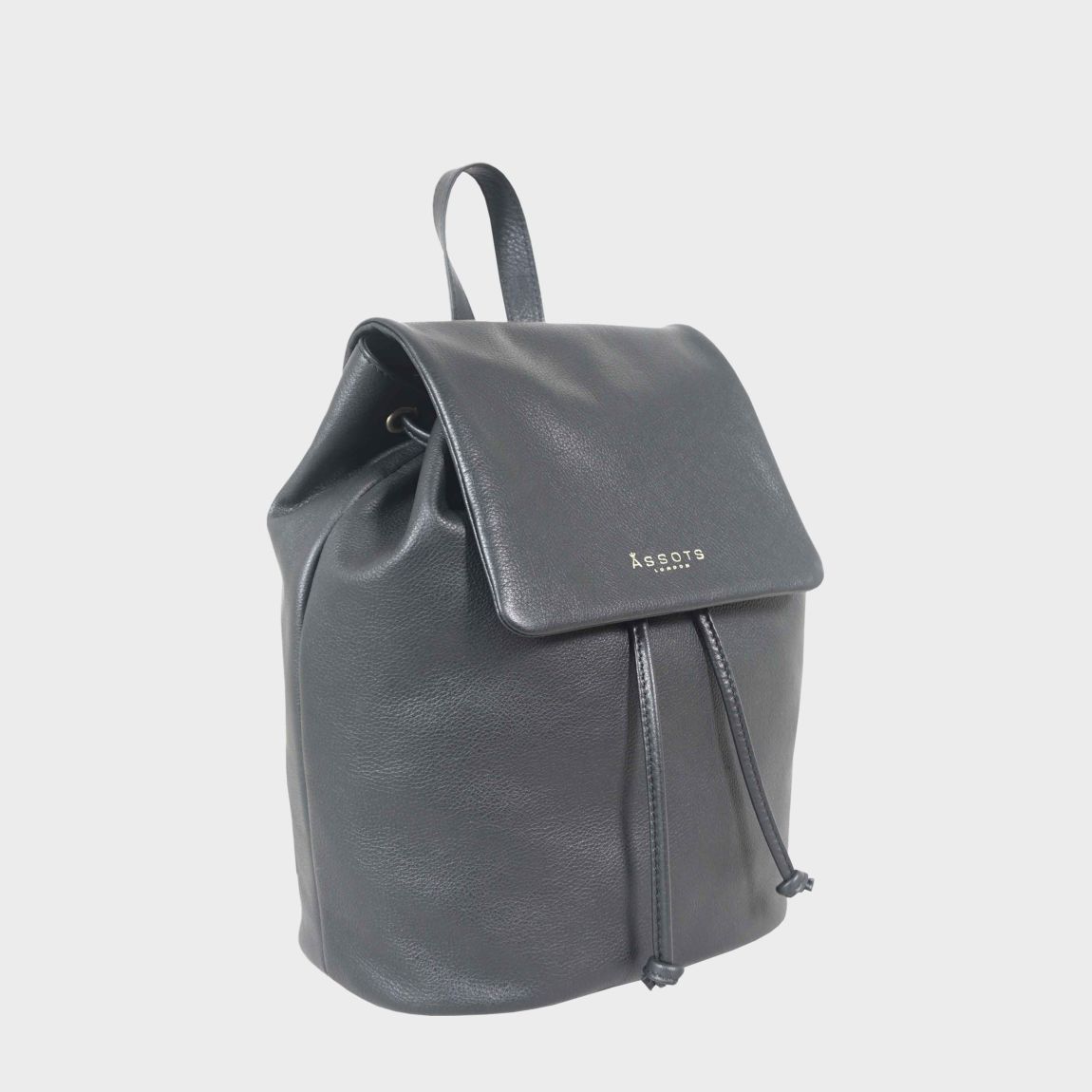 GRACE' Full Grain Leather Flap-over Backpack main product photo