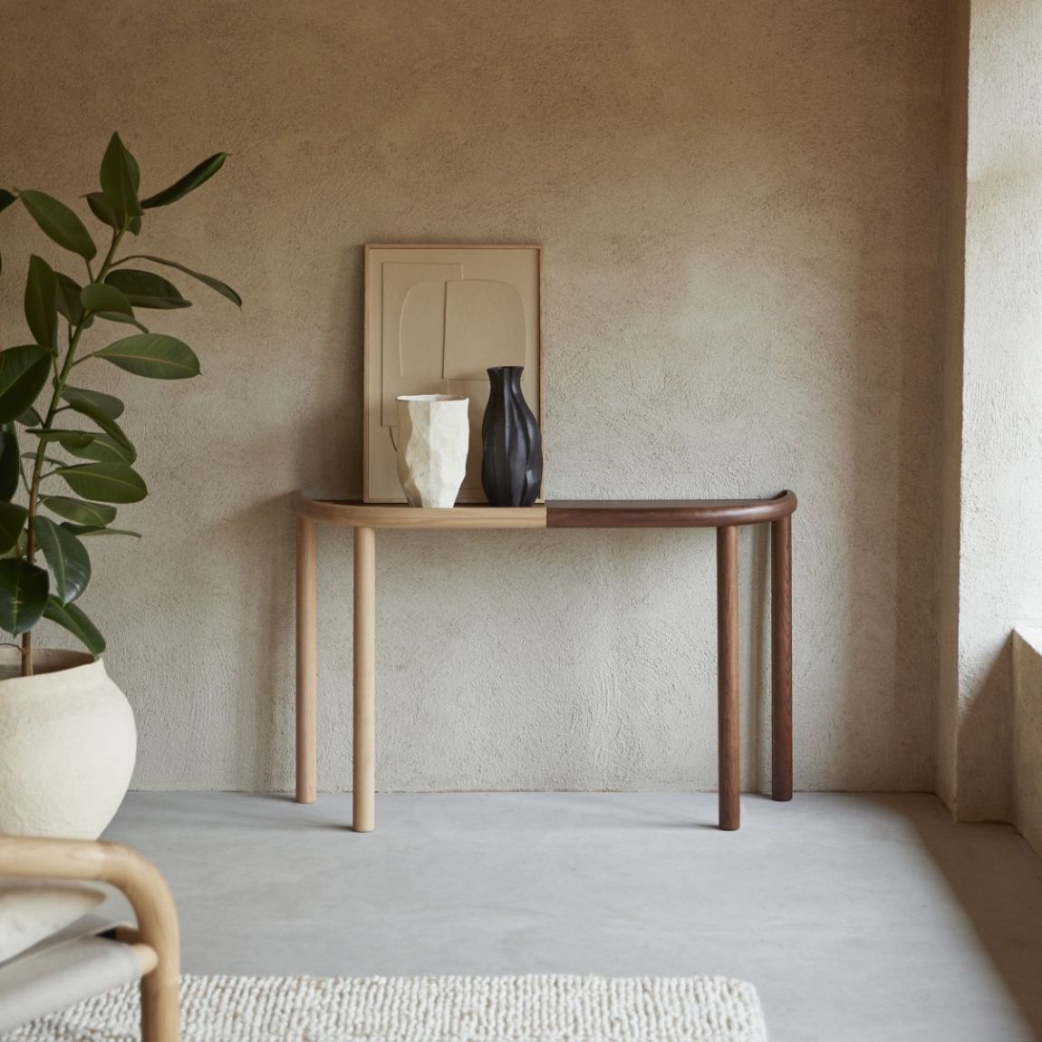 Opéra - Solid oak console table main product photo