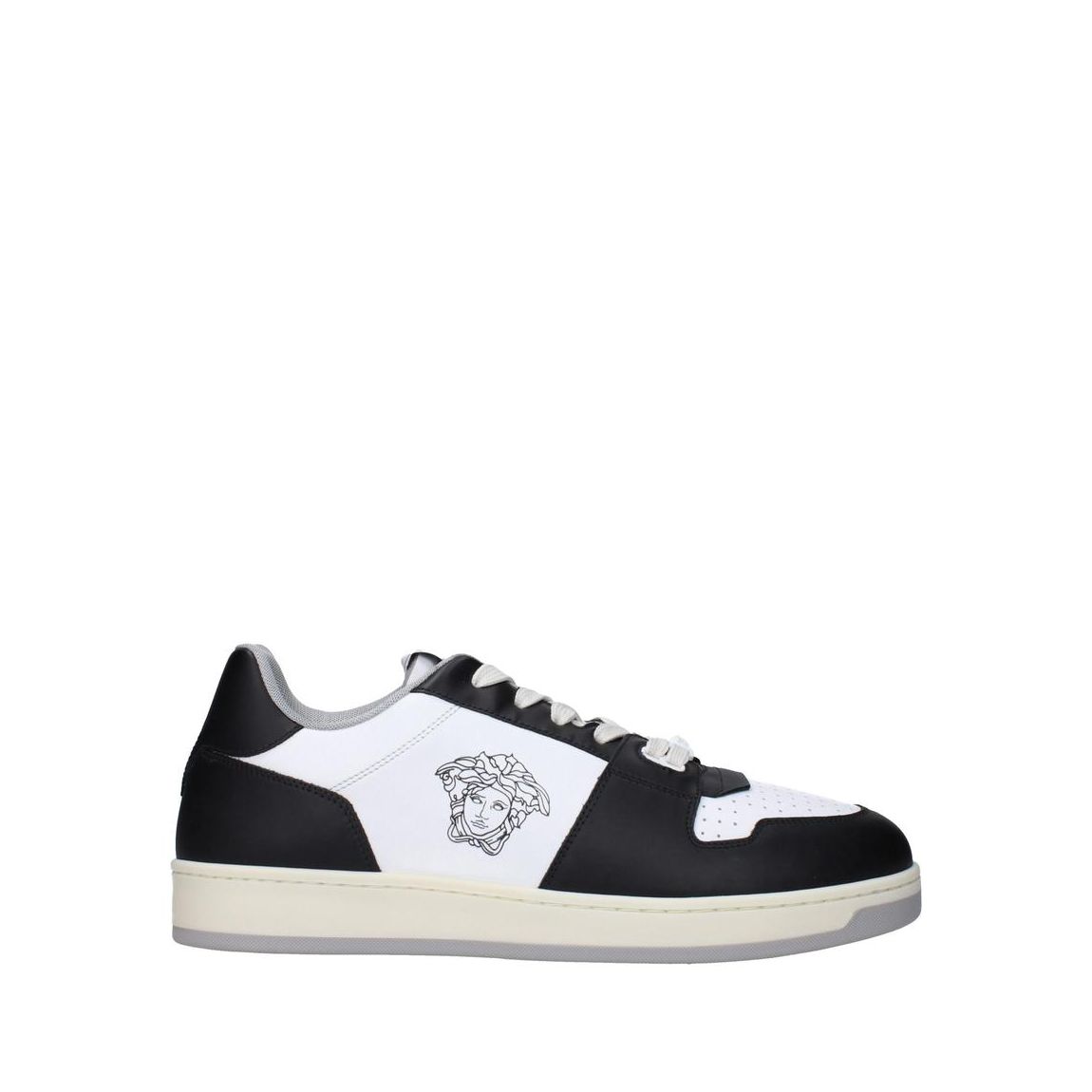 Leather Sneakers with Front and Back Logo - White main product photo