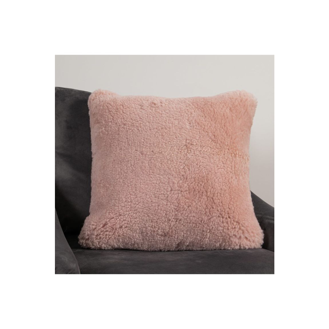 Pink Short Pile Sheepskin Cushion main product photo
