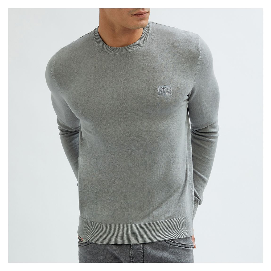 Grey Regular Fit Cotton Jumper main product photo