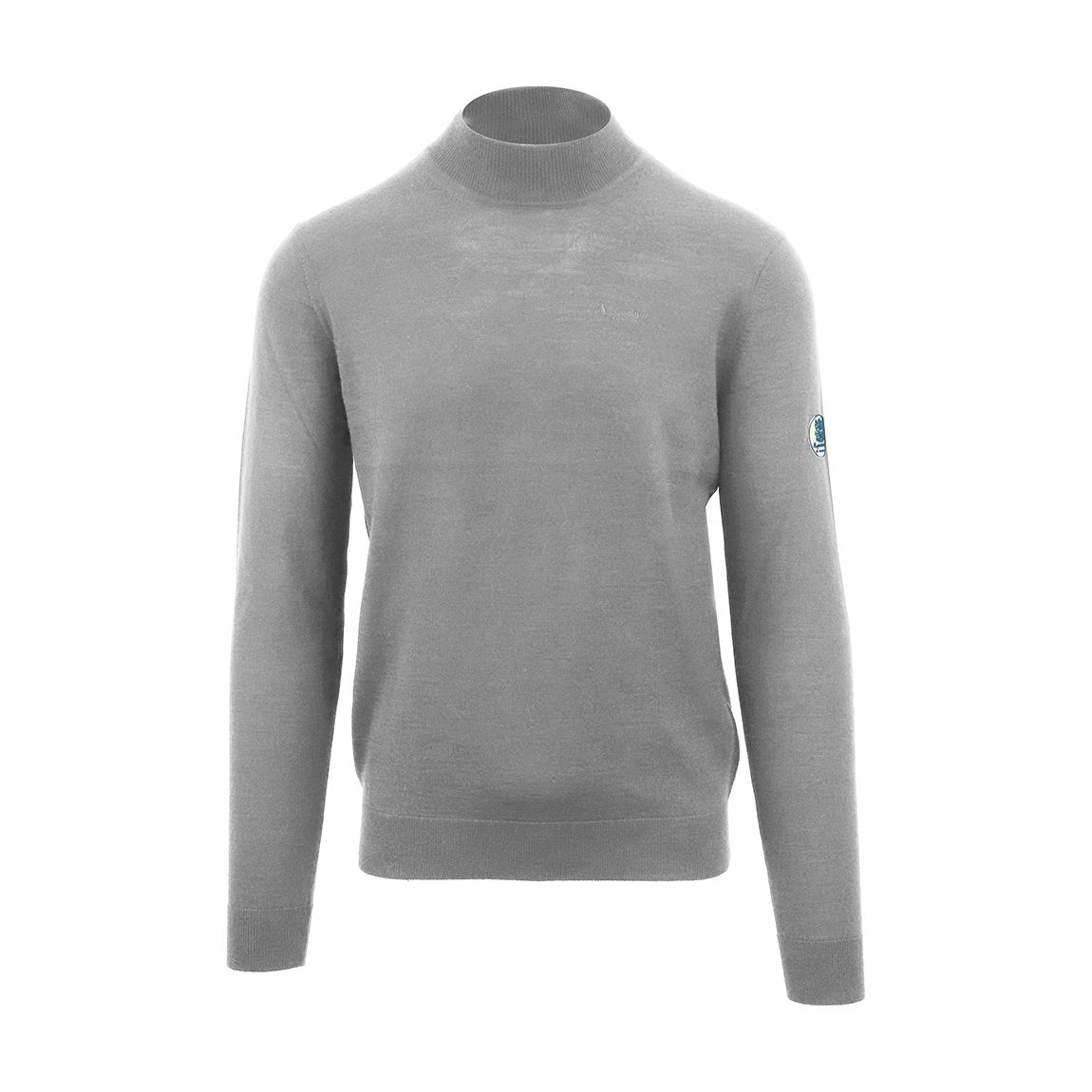 Grey Funnel Neck Wool Blend Jumper main product photo