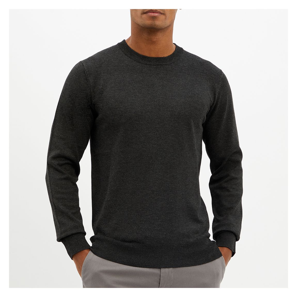 Charcoal Crew Neck Jumper main product photo