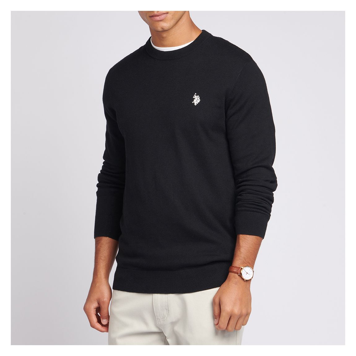 Black Crew Neck Cotton Jumper main product photo