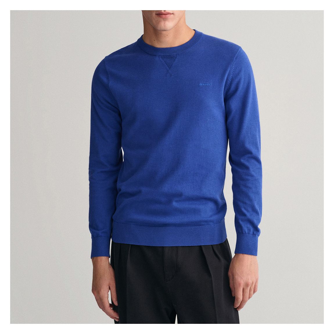 Blue Fine Cotton Silk Blend Jumper main product photo