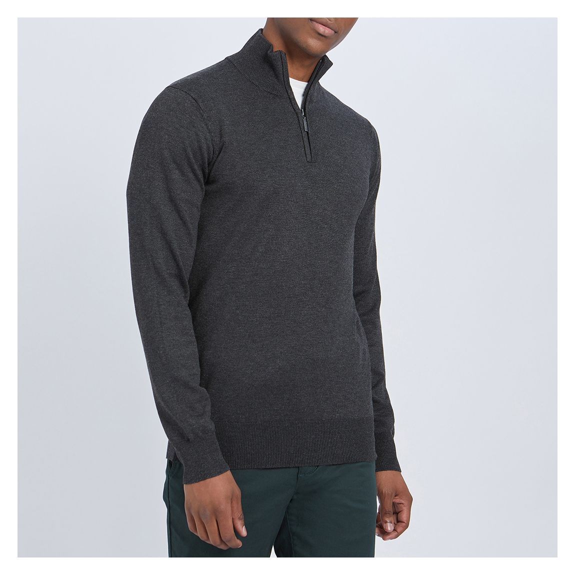 Charcoal Quarter Zip Jumper main product photo