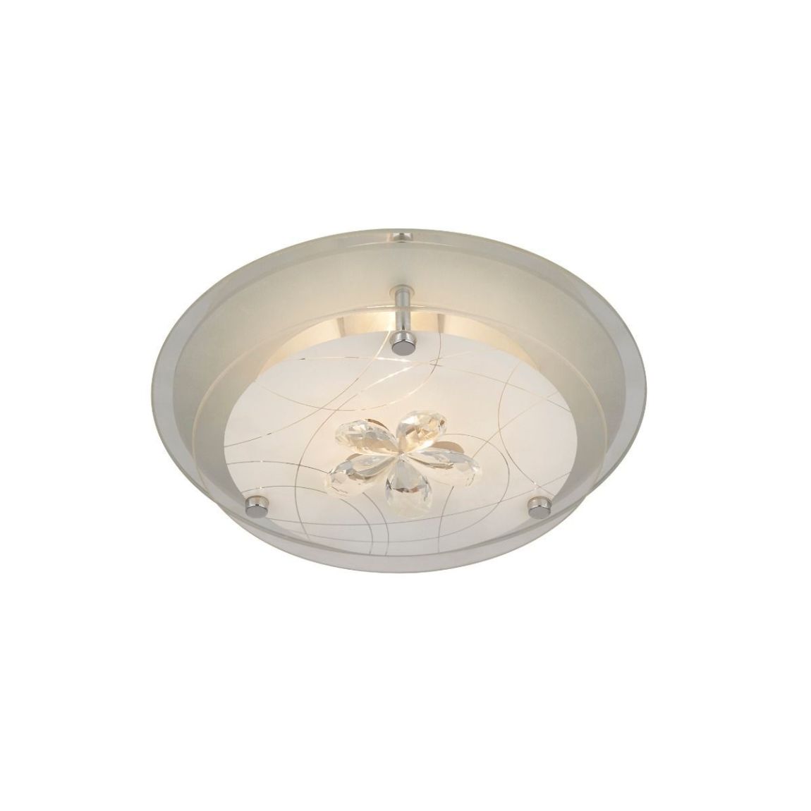 Drew 1 Light Crystal Flush Ceiling Light main product photo