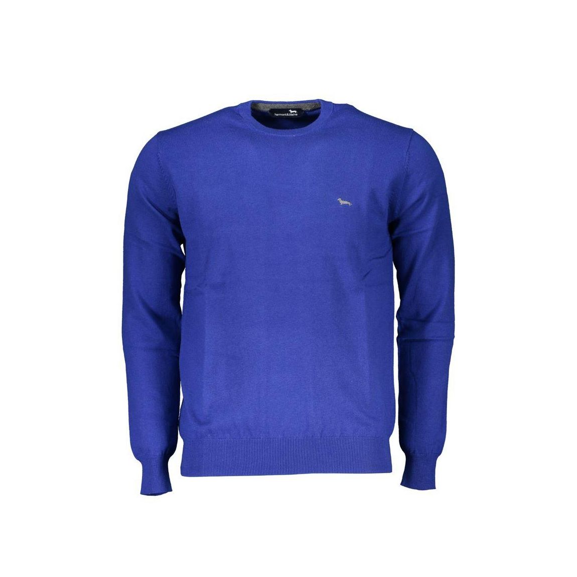 Crew Neck Jumper Solid Blue Sweaters main product photo