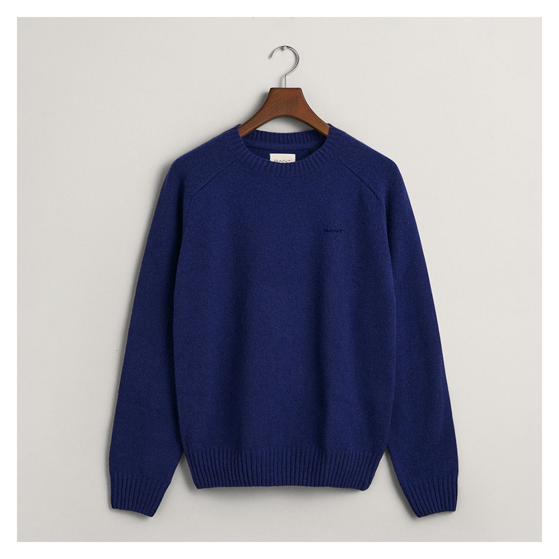 Dark Blue Saddle Shoulder Wool Jumper main product photo