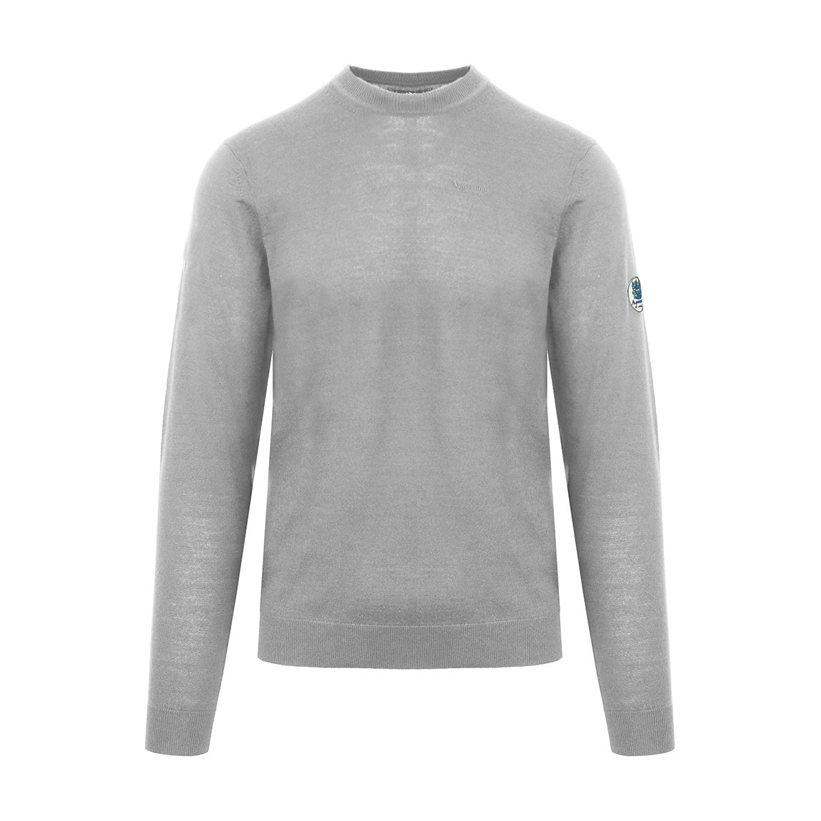 Grey Crew Neck Wool Blend Jumper main product photo