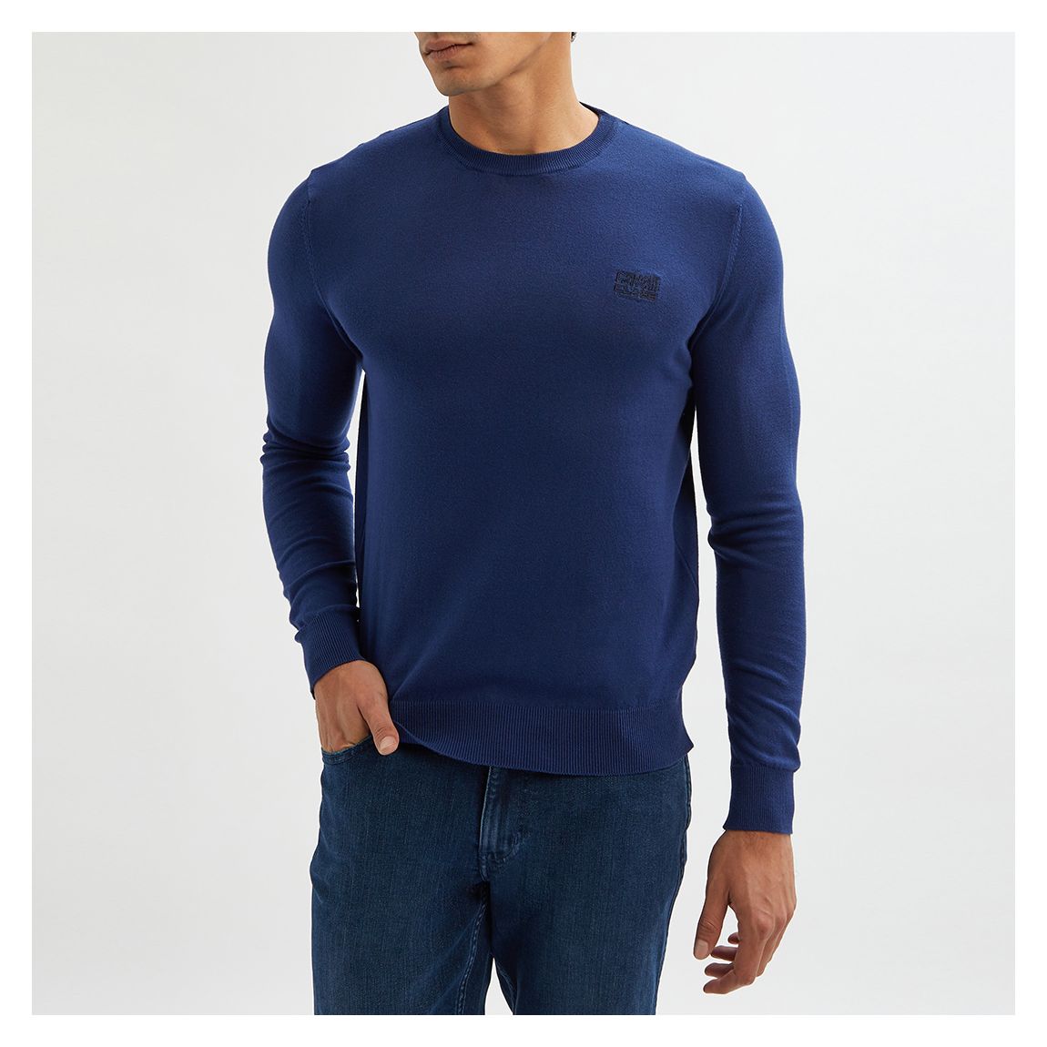 Navy Regular Fit Cotton Jumper main product photo