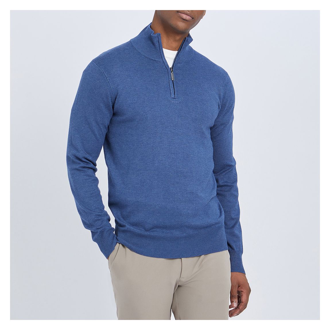 Denim Quarter Zip Jumper main product photo