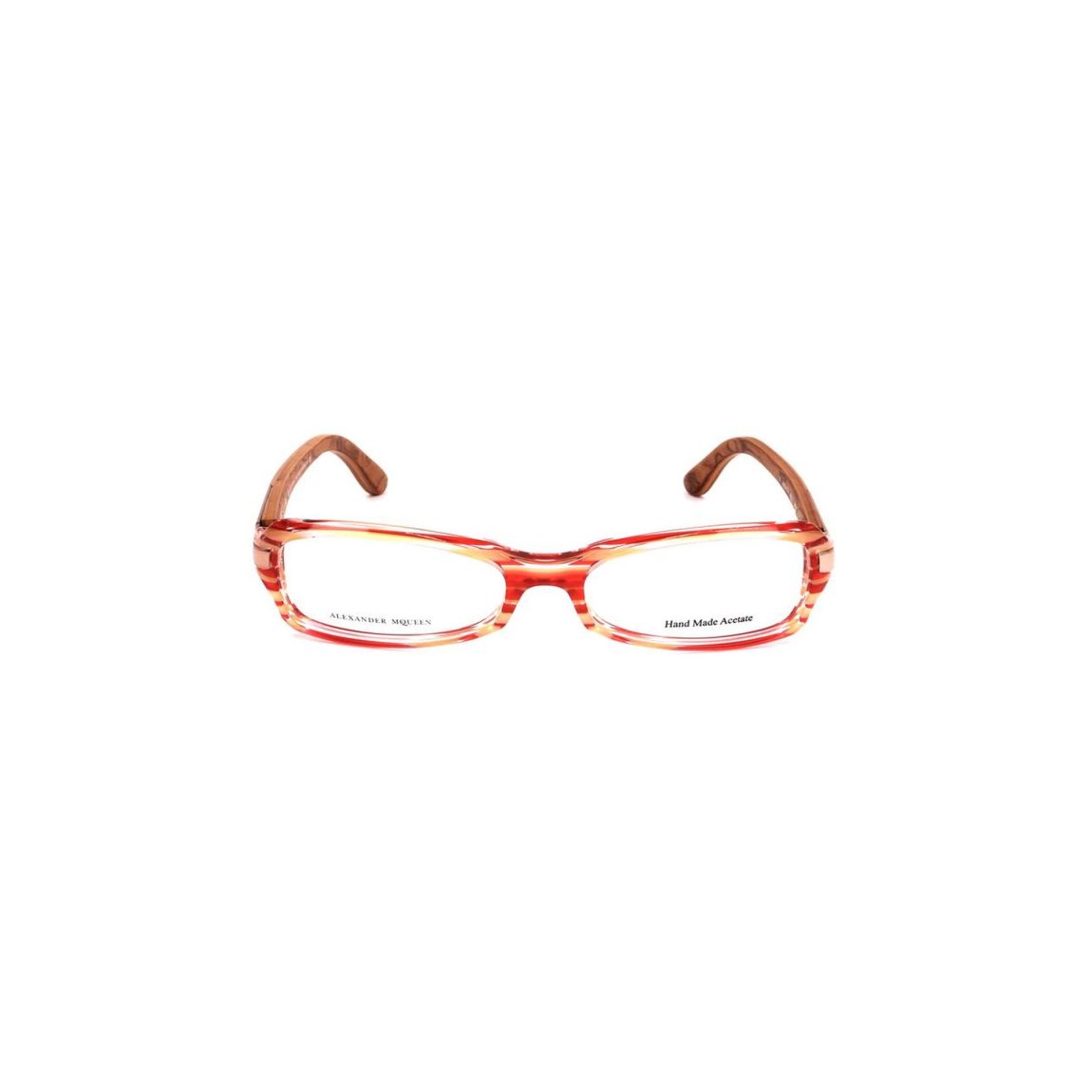 AM0003OA Hand Made Acetate Eyeglasses Wo - Red Frames main product photo