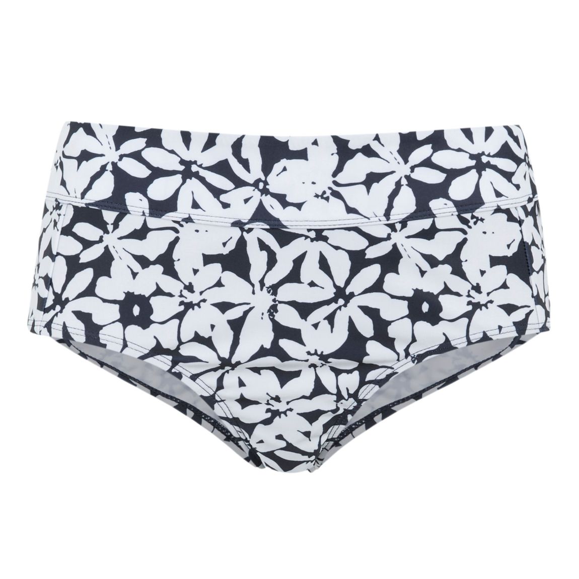Womens/Ladies Paloma Large Floral Swim Briefs Navy/White main product photo
