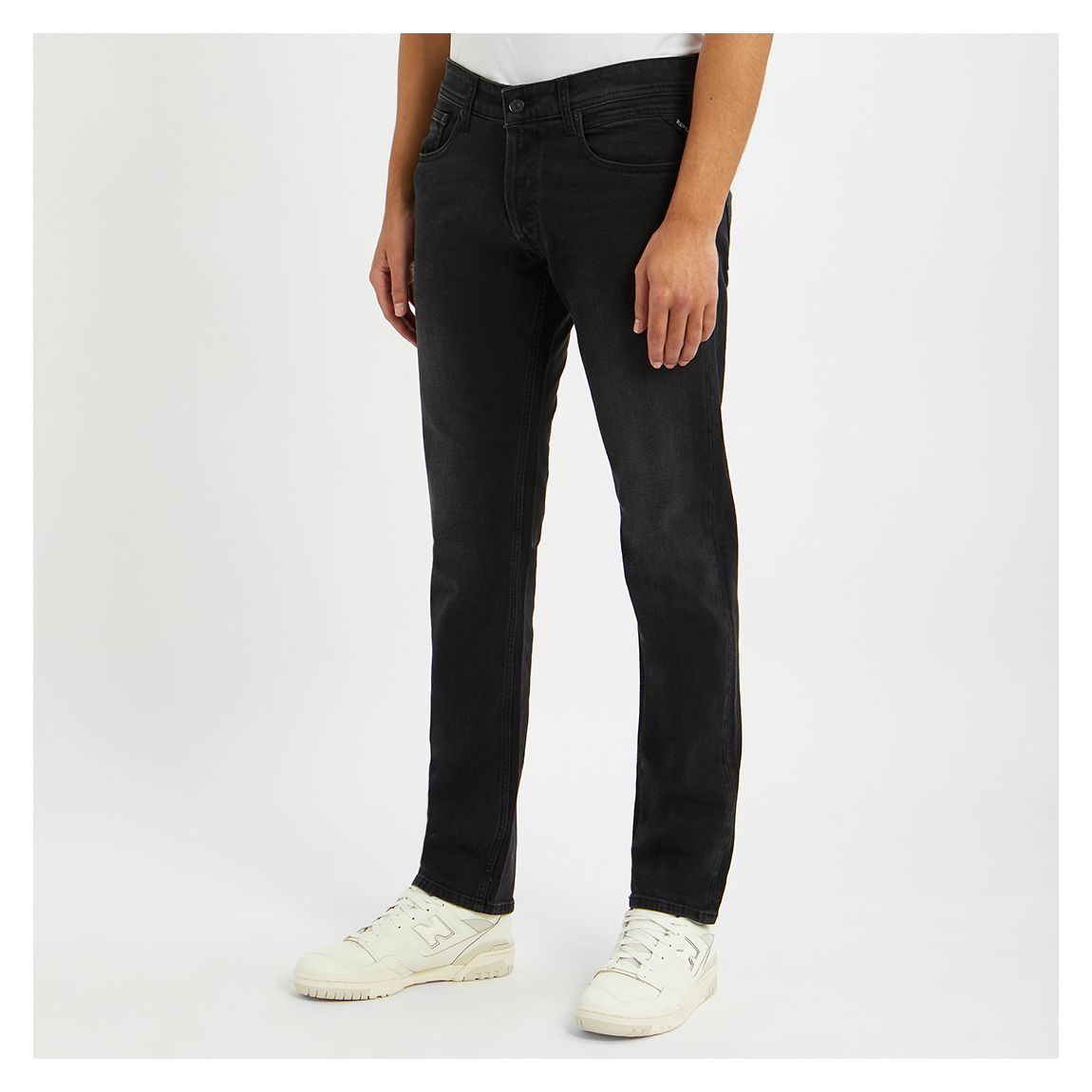 Black Grover Straight Stretch Jeans main product photo