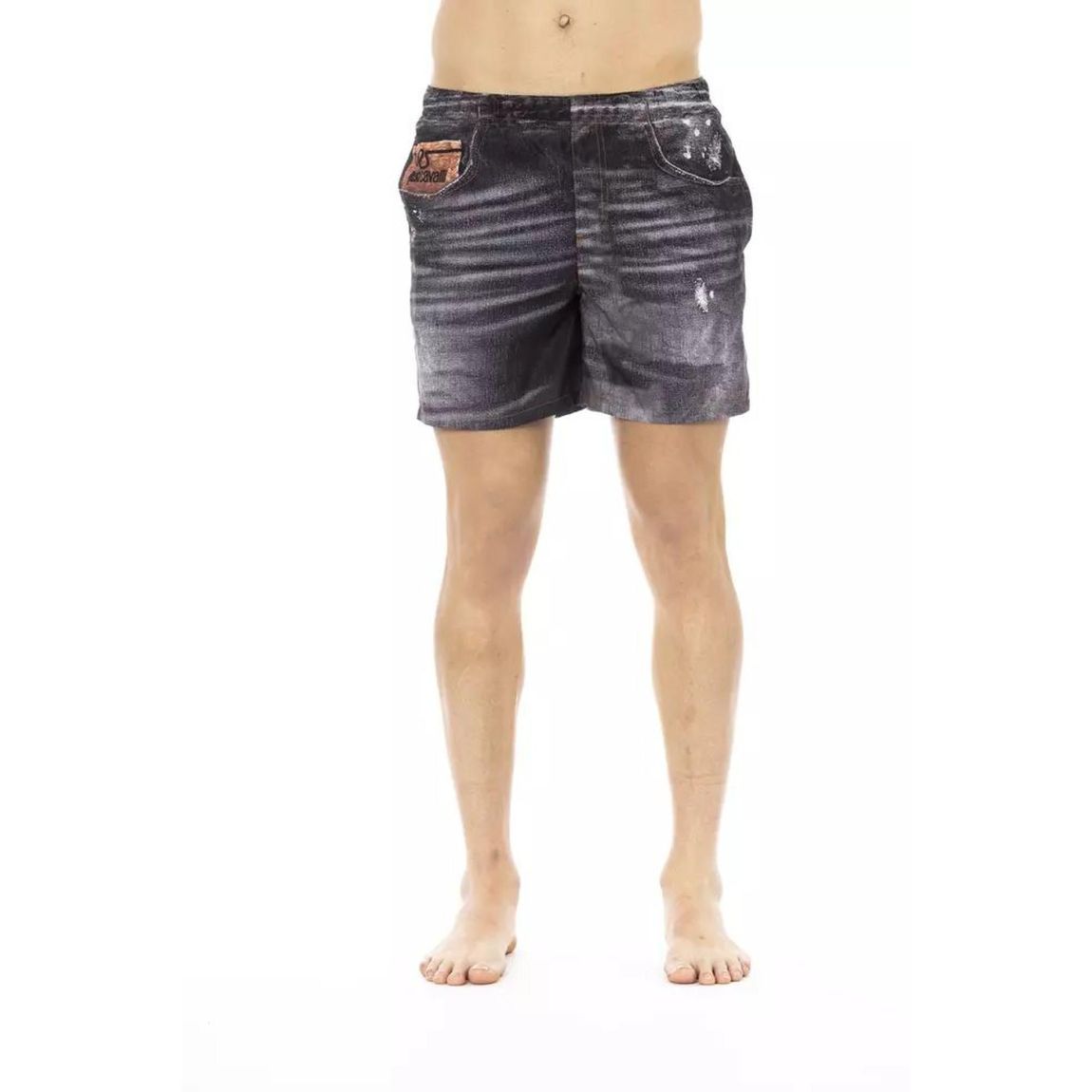 Denim Print Swim Shorts Model JU22654 - Black Swimwear main product photo