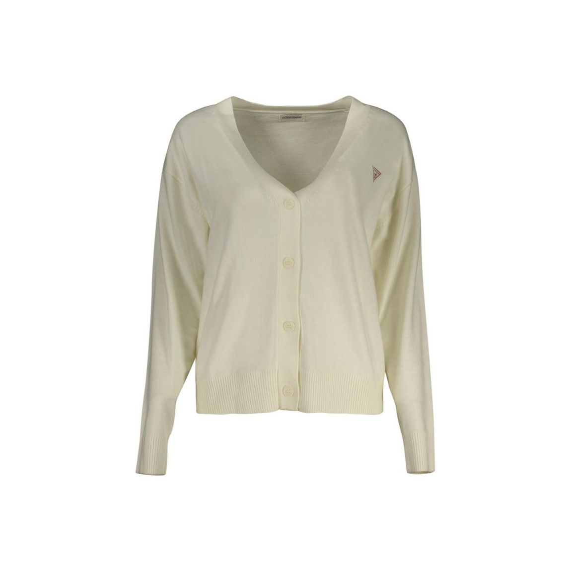 Knit Cardigan VNeck Button Wo - White Sweaters main product photo