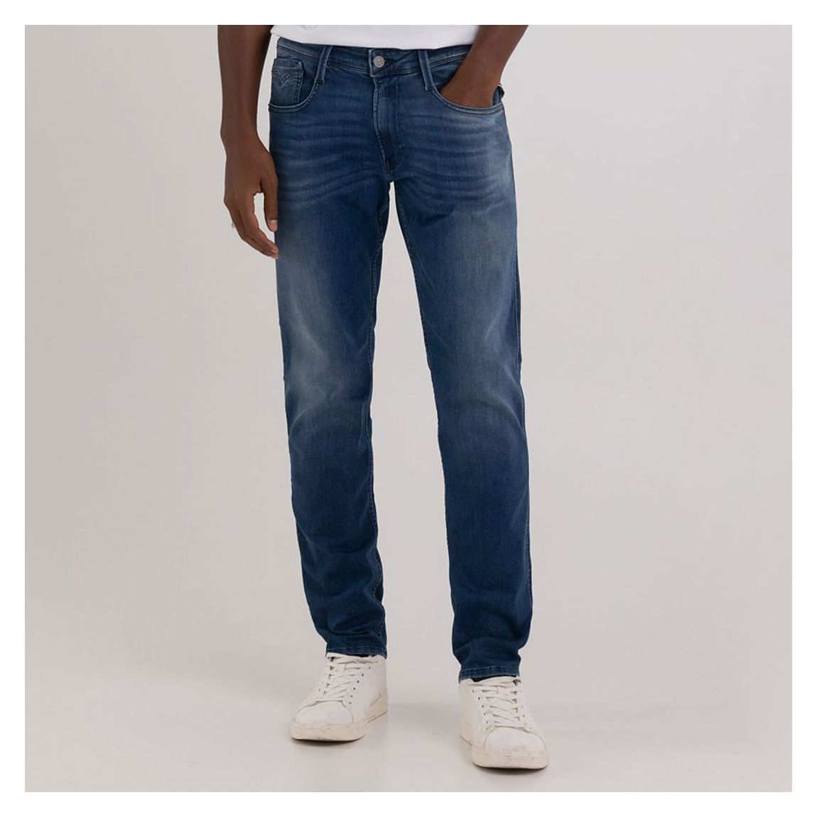 Mid Blue Anbass Slim Stretch Jeans main product photo