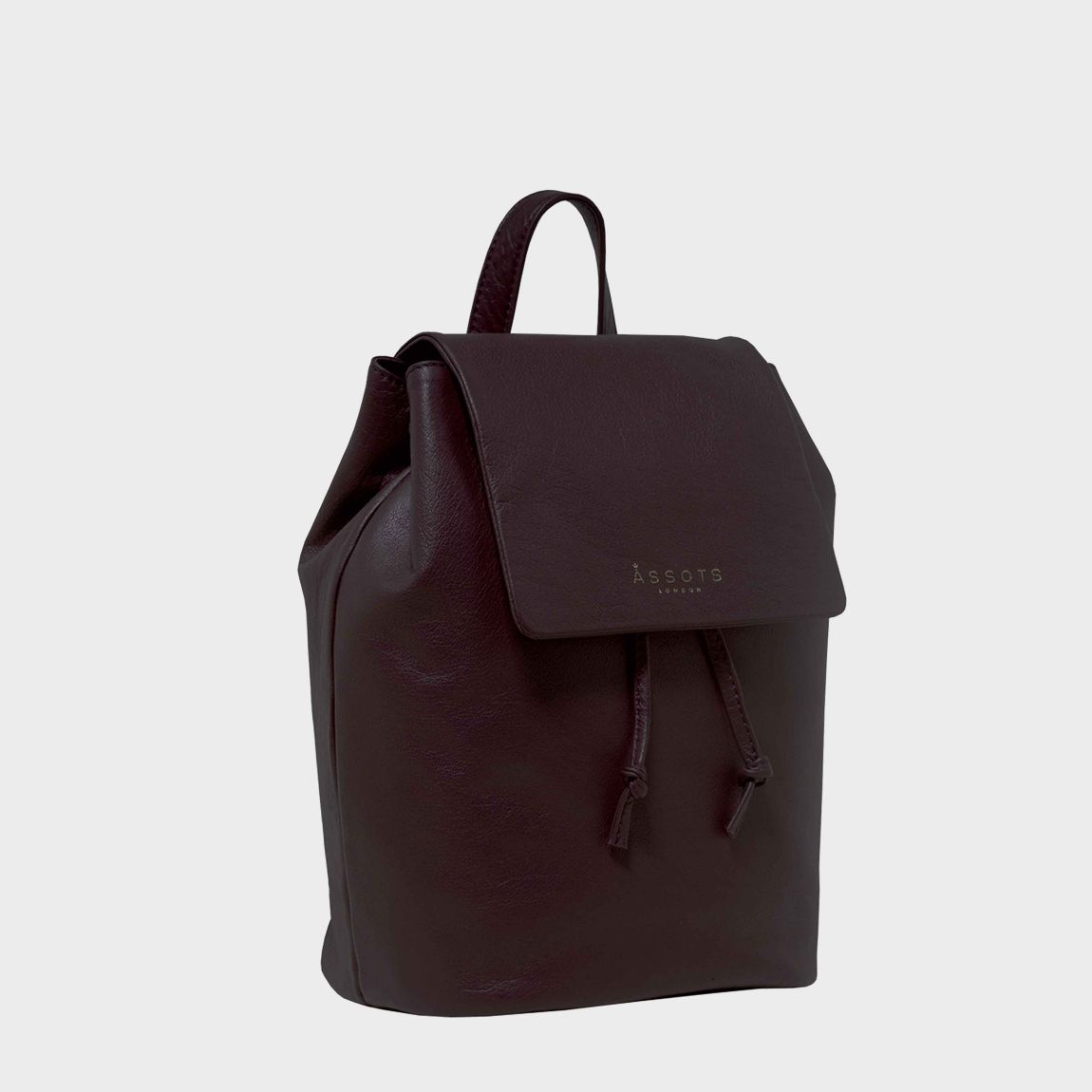 GRACE' Full Grain Leather Flap-over Backpack main product photo